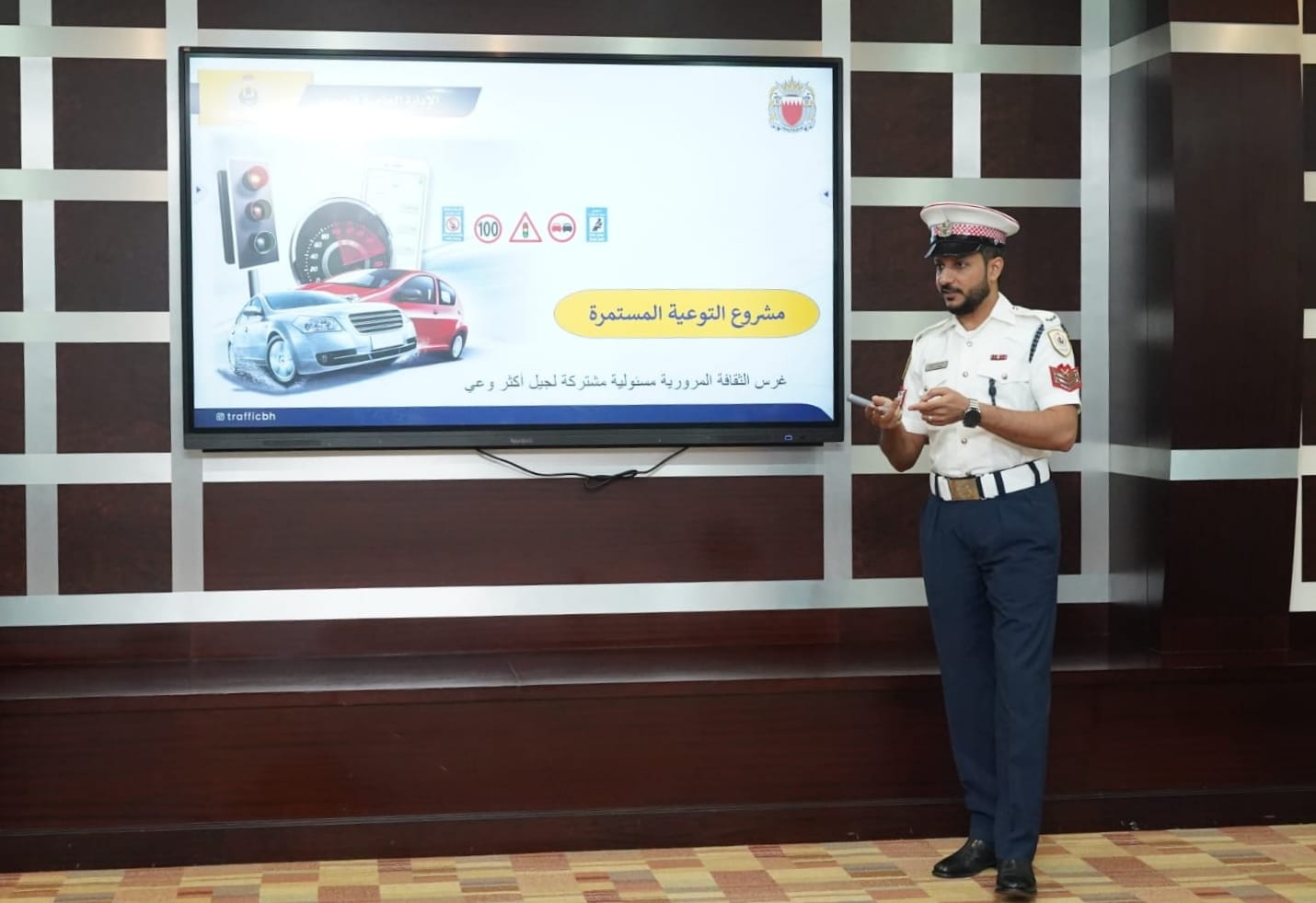 المرور تواصل تقديم محاضرات مشروع التوعية المرورية لطلاب برنامج تكوين<